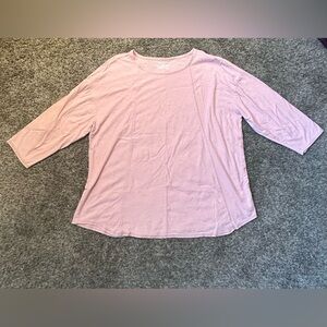 Westbound Pink Oversized 3/4 Sleeve T-Shirt